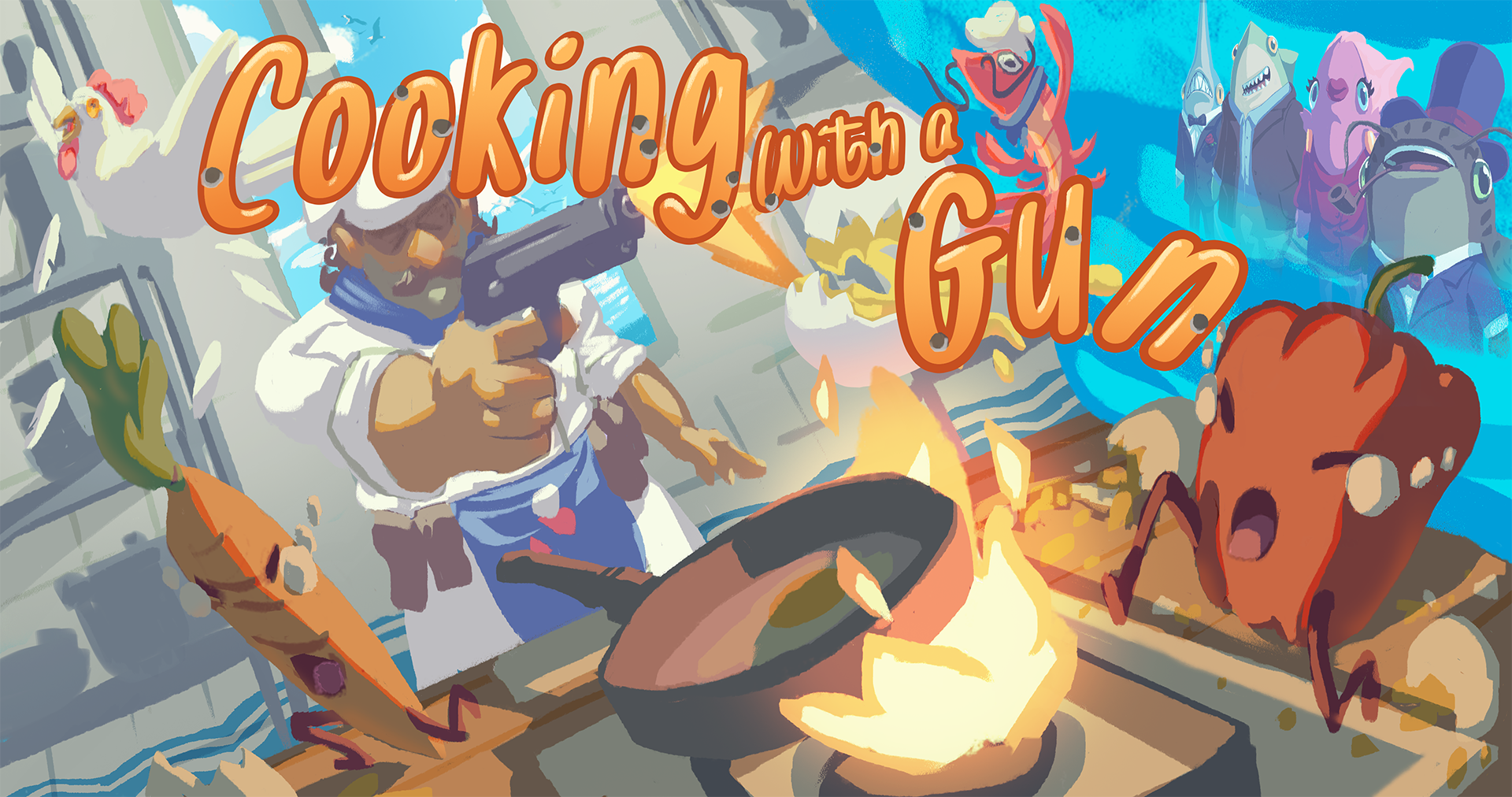 cooking with a gun game poster