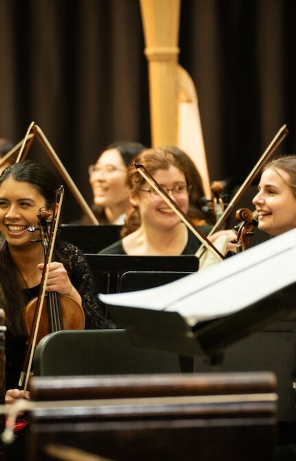 UTSO strings in rehearsal